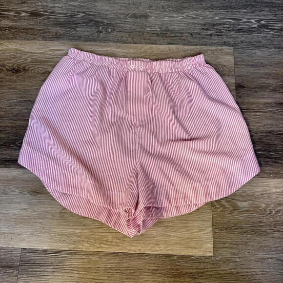 Free People Intimately Pink Stripe Seersucker Gauzy Boxer Shorts Size M - Picture 2 of 7